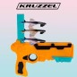 Pistol lansator avioane pentru copii, 3 avioane incluse, rezistenta socuri, non-toxic, plastic, multicolor