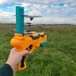 Pistol lansator avioane pentru copii, 3 avioane incluse, rezistenta socuri, non-toxic, plastic, multicolor