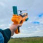 Pistol lansator avioane pentru copii, 3 avioane incluse, rezistenta socuri, non-toxic, plastic, multicolor