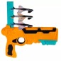 Pistol lansator avioane pentru copii, 3 avioane incluse, rezistenta socuri, non-toxic, plastic, multicolor