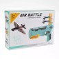 Pistol lansator avioane pentru copii, 3 avioane incluse, rezistenta socuri, non-toxic, plastic, multicolor