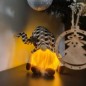 Jucarie decorativa elf, iluminare LED, 33x10x12 cm, alimentare cu baterii