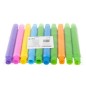 Set 10 tuburi senzoriale, plastic flexibil multicolor, stimuleaza abilitatile motorii, 15 - 51,5x2 cm