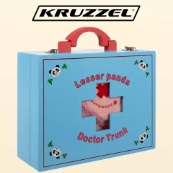 Set accesorii stomatolog pentru copii, 43 piese, valiza cu maner transport, 25x20x8,5 cm, multicolor