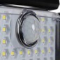 Lampa solara cu panou exterior, 181 LED-uri, lumina alb rece, 4 moduri iluminare, telecomanda, senzor miscare, 2400mAh, ABS Lampa solara cu panou exterior, 181 LED-uri, lumina alb rece, 4 moduri iluminare, telecomanda, senzor miscare, 2400mAh, ABS