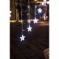 Instalatie LED de Craciun, perdea luminoasa stele, lumina alba-rece, 8 moduri iluminare, telecomanda