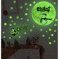 Autocolate decorative de Craciun pentru ferestre, fluoresecente, 35x19,5cm, verde
