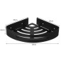 Raft colt pentru baie, otel inoxidabil, 20x29x4,5 cm, negru Raft colt pentru baie, otel inoxidabil, 20x29x4,5 cm, negru