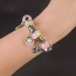 Set realizare bratari colorate, 70 piese, pandative, cutie depozitare