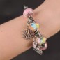 Set realizare bratari colorate, 70 piese, pandative, cutie depozitare