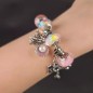 Set realizare bratari colorate, 70 piese, pandative, cutie depozitare