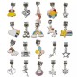 Set realizare bratari colorate, 70 piese, pandative, cutie depozitare