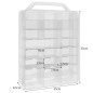 Cutie depozitare masinute pentru copii, 46 compartimente, cleme prindere, 33x25x8,5 cm, transparent Cutie depozitare masinute pentru copii, 46 compartimente, cleme prindere, 33x25x8,5 cm, transparent