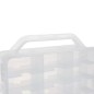 Cutie depozitare masinute pentru copii, 46 compartimente, cleme prindere, 33x25x8,5 cm, transparent Cutie depozitare masinute pentru copii, 46 compartimente, cleme prindere, 33x25x8,5 cm, transparent