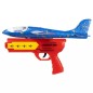 Pistol lansator avioane pentru copii, iluminare LED, spuma si plastic, multicolor