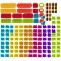 Cuburi educative pentru constructii, 192 piese multicolore, plastic, 29 x 24 x 14 cm