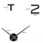 Ceas de perete, cifre arabe, efect 3D, dimensiune reglabila, silentios, ABS/acril, 60-130cm, negru
