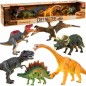 Set figurine dinozauri pentru copii, 6 piese, plastic, 7x13 cm, multicolor Set figurine dinozauri pentru copii, 6 piese, plastic, 7x13 cm, multicolor