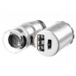 Mini microscop de buzunar, lumina LED si UV, 60X, husa piele ecologica