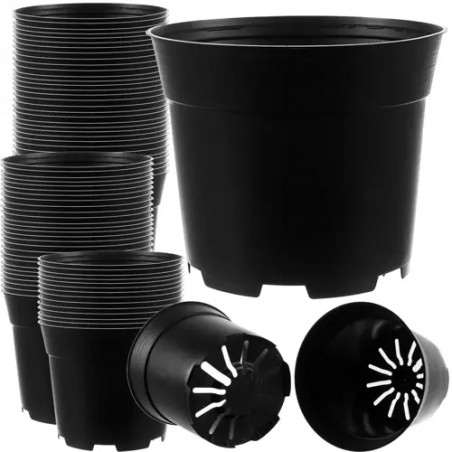Set 200 ghivece, capacitate 2L, inaltime 13 cm, rezistenta temperaturi inalte, plastic