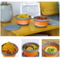 Boluri pliabile bucatarie, set 3 bucati, 0,4/0,85/1,65L, plastic/silicon, gri/portocaliu