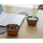Boluri pliabile bucatarie, set 3 bucati, 0,4/0,85/1,65L, plastic/silicon, gri/portocaliu