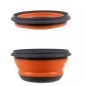 Boluri pliabile bucatarie, set 3 bucati, 0,4/0,85/1,65L, plastic/silicon, gri/portocaliu
