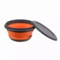 Boluri pliabile bucatarie, set 3 bucati, 0,4/0,85/1,65L, plastic/silicon, gri/portocaliu