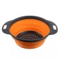 Strecuratoare pliabila, manere prindere, plastic/silicon, 24x8 cm, gri/portocaliu Strecuratoare pliabila, manere prindere, plastic/silicon, 24x8 cm, gri/portocaliu