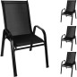 Set 4 scaune gradina, rezistenta intemperii, rezistenta UV, otel, 55x70x92 cm, negru Set 4 scaune gradina, rezistenta intemperii, rezistenta UV, otel, 55x70x92 cm, negru