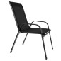 Set 4 scaune gradina, rezistenta intemperii, rezistenta UV, otel, 55x70x92 cm, negru Set 4 scaune gradina, rezistenta intemperii, rezistenta UV, otel, 55x70x92 cm, negru