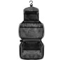Geanta cosmetica barbati, waterproof, inchidere fermoar, textil, gri