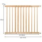 Poarta interioara de siguranta, accesorii montare incluse, dimensiune reglabila, lemn, 66-117 cm Poarta interioara de siguranta, accesorii montare incluse, dimensiune reglabila, lemn, 66-117 cm