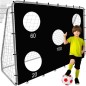 Poarta fotbal, kit montare inclus, 5 spatii gol, metal/cauciuc/poliester, 170x240x85 cm
