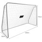 Poarta fotbal, kit montare inclus, 5 spatii gol, metal/cauciuc/poliester, 170x240x85 cm