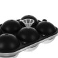 Forme pentru cuburi de gheata, silicon, reutilizabile, 22x15x6,5 cm, negru Forme pentru cuburi de gheata, silicon, reutilizabile, 22x15x6,5 cm, negru