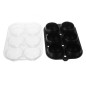 Forme pentru cuburi de gheata, silicon, reutilizabile, 22x15x6,5 cm, negru