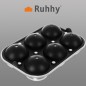 Forme pentru cuburi de gheata, silicon, reutilizabile, 22x15x6,5 cm, negru Forme pentru cuburi de gheata, silicon, reutilizabile, 22x15x6,5 cm, negru