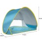 Cort de plaja cu piscina pentru copii, protectie UV, poliester, 56x56x3cm, albastru/galben Cort de plaja cu piscina pentru copii, protectie UV, poliester, 56x56x3cm, albastru/galben