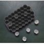 Forme din silicon pentru cuburi de gheata, 37 forme, 20,5x12x2 cm, negru