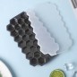 Forme din silicon pentru cuburi de gheata, 37 forme, 20,5x12x2 cm, negru
