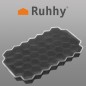 Forme din silicon pentru cuburi de gheata, 37 forme, 20,5x12x2 cm, negru