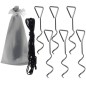 Cort pentru plaja, semi-deschis, inchidere cu fermoar, maner transport, fibra sticla/PE, 2,2x1,2x1,2m