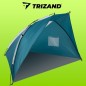 Cort pentru plaja, semi-deschis, inchidere cu fermoar, maner transport, fibra sticla/PE, 2,2x1,2x1,2m