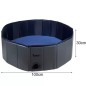 Piscina pliabila pentru caini, universala, robinet scurgere, PVC/MDF, 100x30 cm Piscina pliabila pentru caini, universala, robinet scurgere, PVC/MDF, 100x30 cm