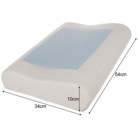 Perna ortopedica insertii gel, sustine coloana, reducere sforaitul, fermoar inchidere, 54x34x10 cm
