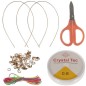 Set creativ accesorii bratari, 900 piese, margele, foarfece, diverse accesorii, multicolor