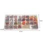 Set creativ accesorii bratari, 900 piese, margele, foarfece, diverse accesorii, multicolor