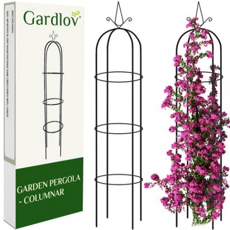 Pergola de gradina, suport plante, kit montare inclus, pliabila, metal, 197x40 cm