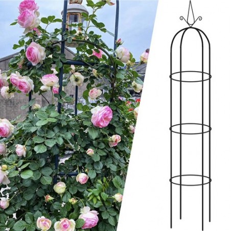 Pergola de gradina, suport plante, kit montare inclus, pliabila, metal, 197x40 cm
